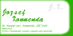 jozsef kommenda business card